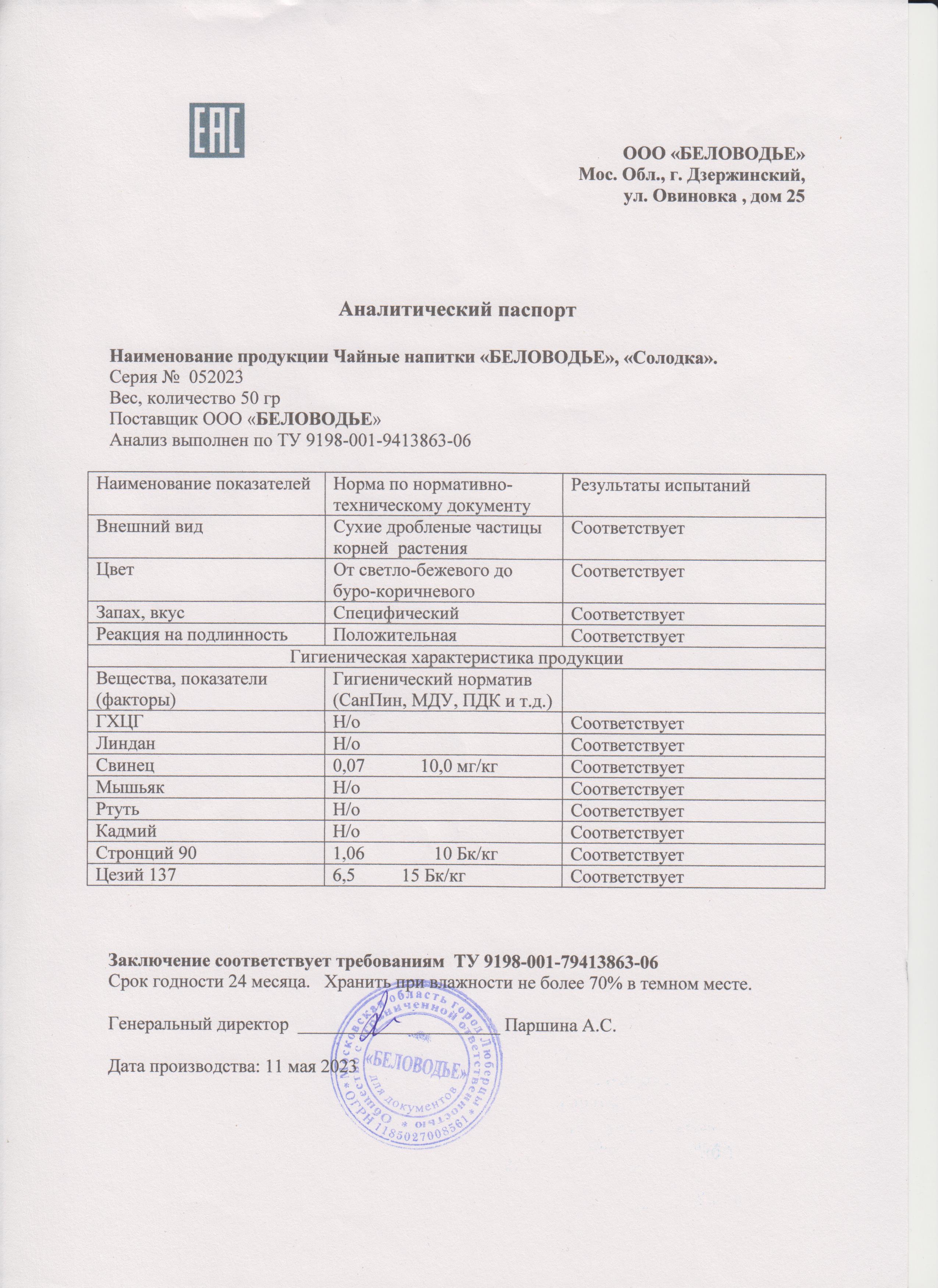 Паспорт №052023